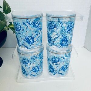 Lilly Pulitzer Turtley Awesome Lowball Tumblers Set